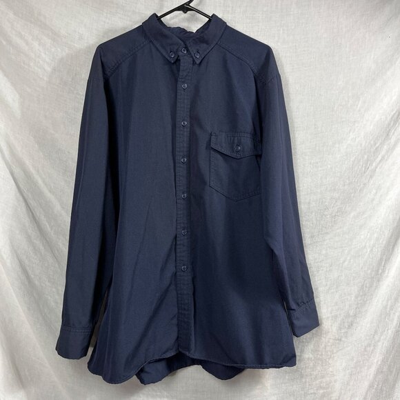 Oberon Arc 8 Shirt Mens XL Long Sleeve Navy Blue Category 2 Electrician - Picture 1 of 11